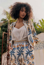 Aurora Reversible Linen Viscose Jacket | Golden Medina/Marrakech Topaz