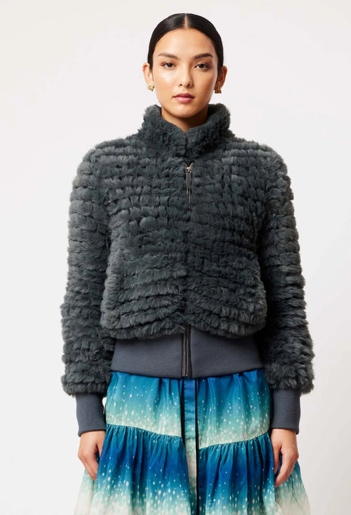 Novella Faux Fur Bomber Jacket | Mercury