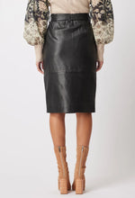 Once Was Tallitha Leather Skirt Black