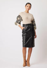 Once Was Tallitha Leather Skirt Black