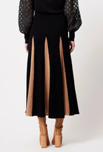 NOVA MERINO WOOL KNIT SKIRT | BLACK/HUSK