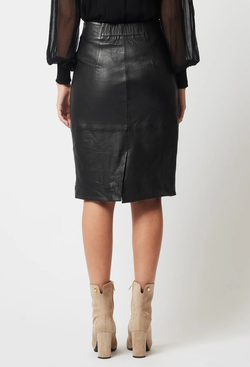Stella leather skirt | Black