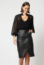 Stella leather skirt | Black