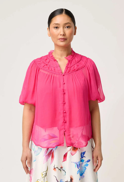 Selini Braided Blouse | Celosia Pink