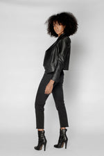 Mimi Lambskin Jacket | Black