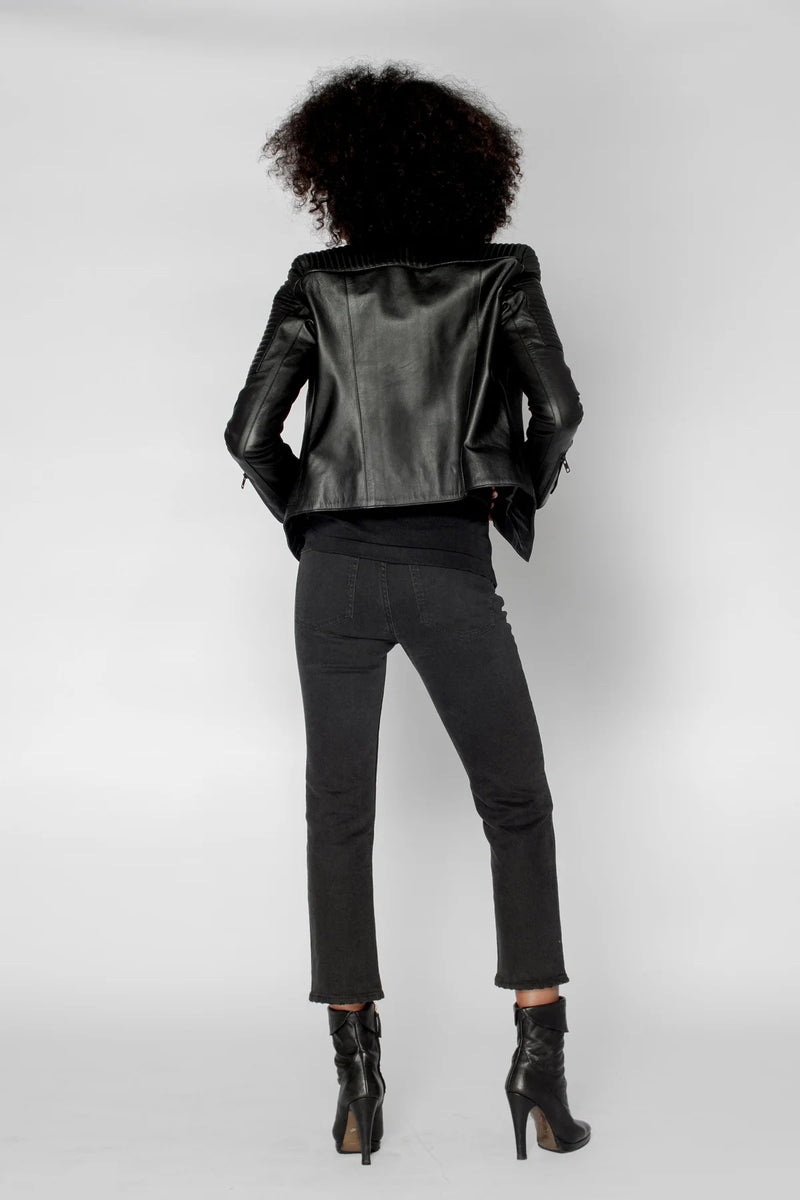 Mimi Lambskin Jacket | Black