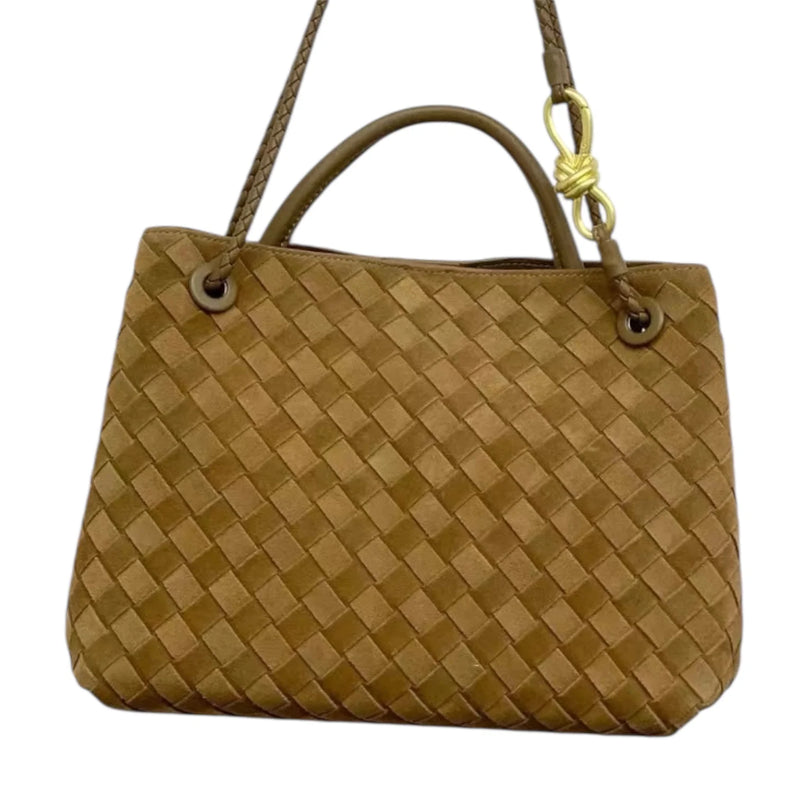 Woven Nubuck Suede leather bag | Small