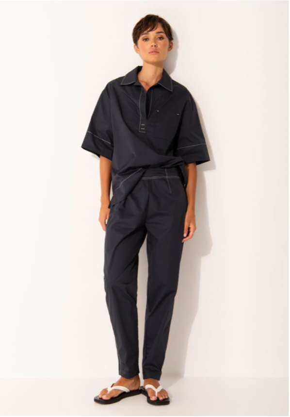 Shirt Paros | Sea/White
