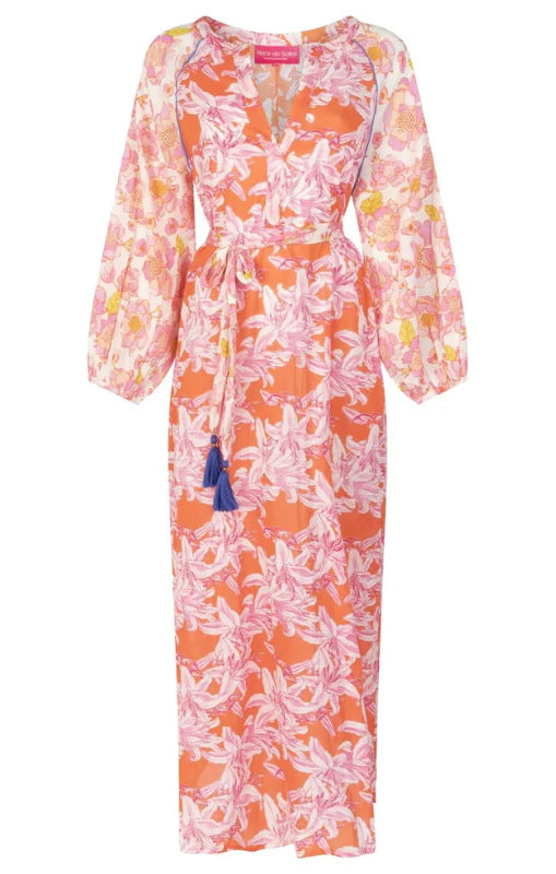 White Pink Rosa Flower Dress | Pink Multi