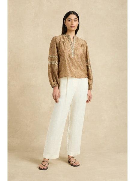 Quinn Blouse | Midnight Vine Khaki