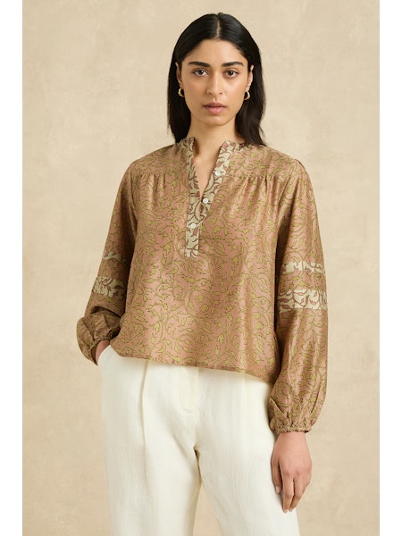 Quinn Blouse | Midnight Vine Khaki