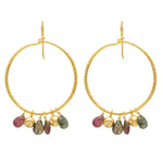 Tourmaline hoop earrings