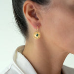 Majorelle earrings Green Aventurine & Zirconia