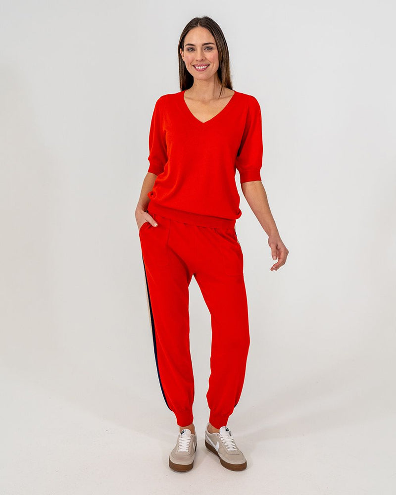 Evita Short Sleeve Knit | Poppy