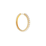 Slim Crystal Pearl Maxi Hoop