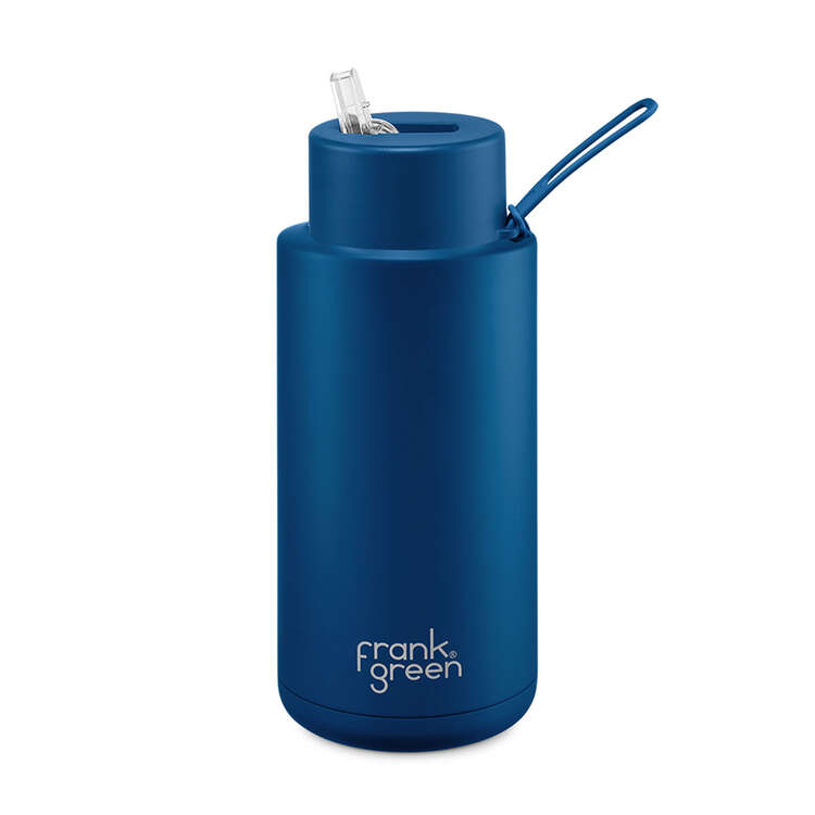 Frank Green | Ceramic Reusable Water Bottle 1L | Ocean Blue