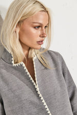 Rye Blanket Stitch Coat | Grey