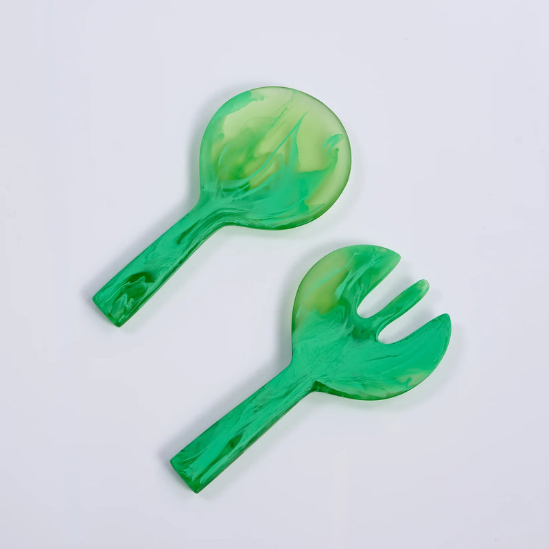 Short Handle Resin Salad Servers