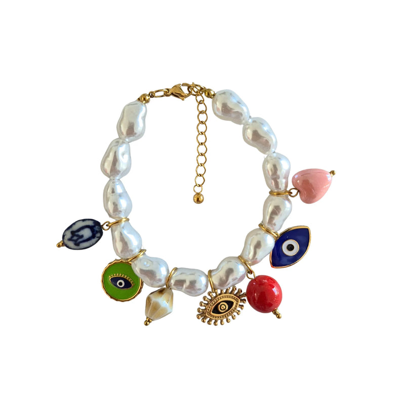 Pearl Charm Bracelet