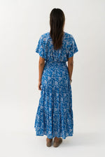 Diamond Maxi Skirt | Blue