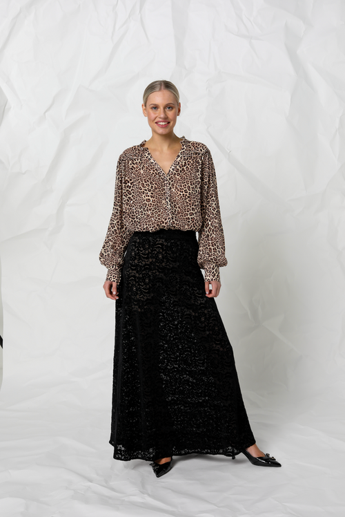 Cora Blouse | Snow Leopard