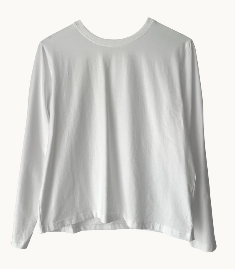 Athena Long Sleeve Tee | White