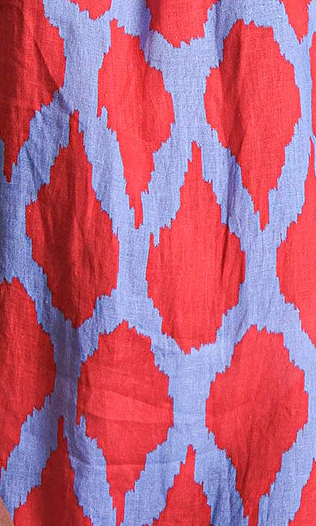 Azurite Dress | Ikat Red