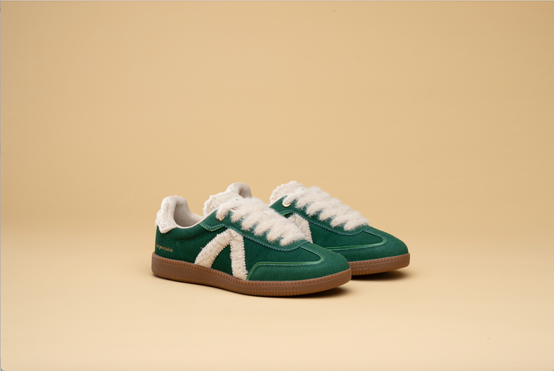 ELITE CLASSIC SNEAKER | GREEN CREAM SHERPA