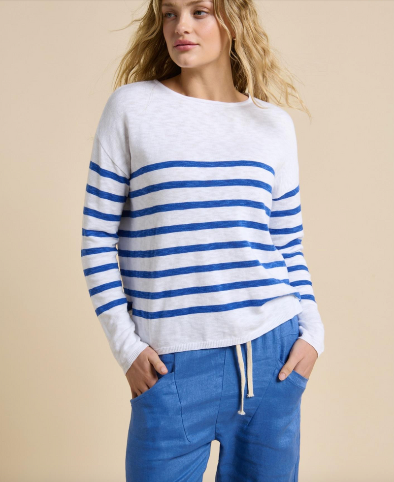 Bobbie Top | White Colbalt