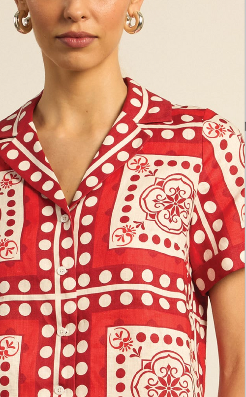 Lumen Top | Poppy scarf