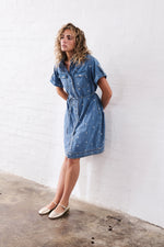 Simone Dress Heart | 70's Blue