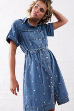 Simone Dress Heart | 70's Blue