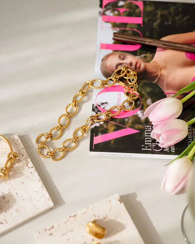 Sybil Gold Link Chain Necklace