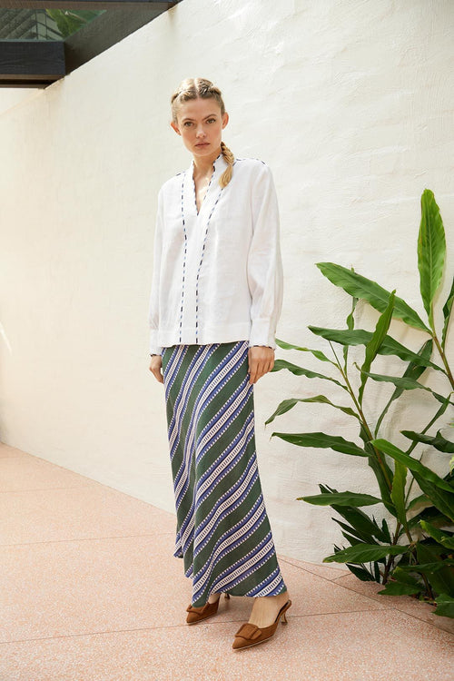 Skye Linen Blouse | White