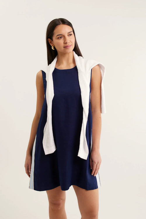 Vespa Linen Dress | Navy