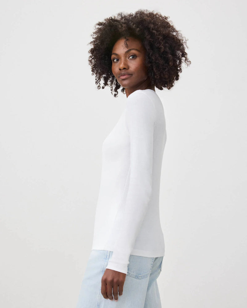 Classic Long Sleeve Crew | White