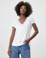 Kate V Neck Tee | White