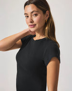 Faye Crew Neck Tee | Black