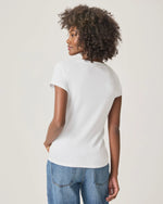 Faye V Neck Tee | White