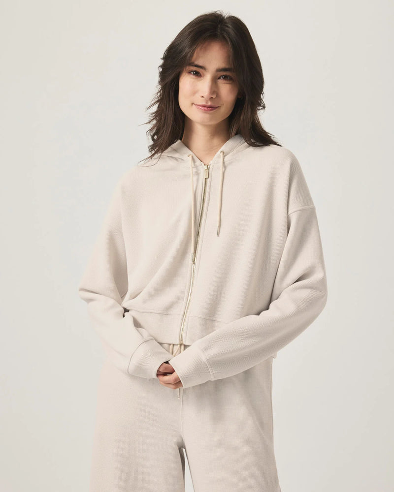 Waffle Scuba zip up Jacket | Moonstone