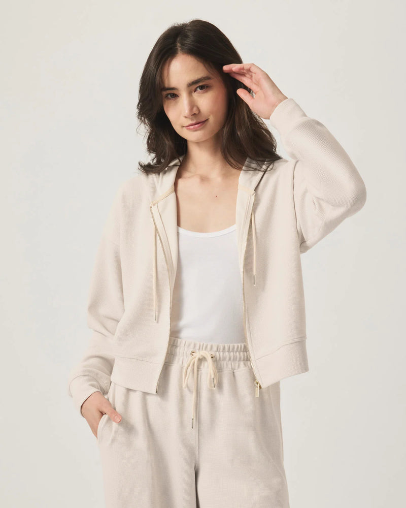Waffle Scuba zip up Jacket | Moonstone