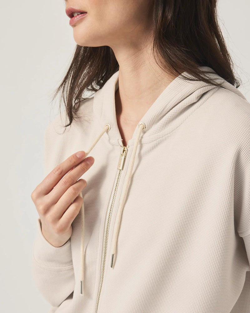 Waffle Scuba zip up Jacket | Moonstone