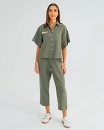 Leah Tapered Trouser | Khaki
