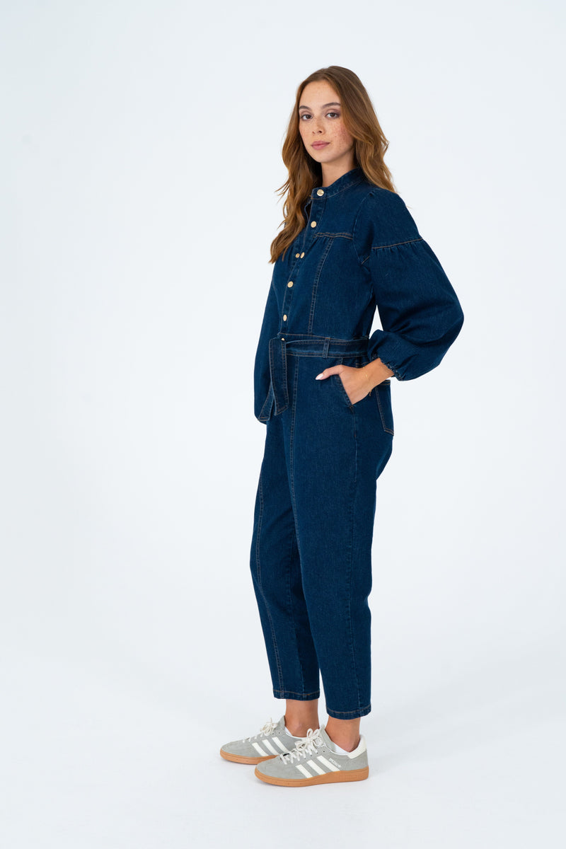 Darcy Denim Jumpsuit | Dark