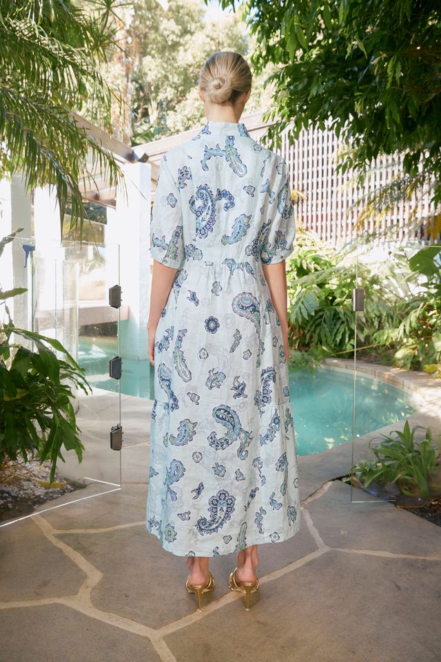Tilda Woodstock Ankle Dress | Ocean