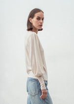 CASHMERE BLEND BELL SLEEVE TOP | WINTER WHITE