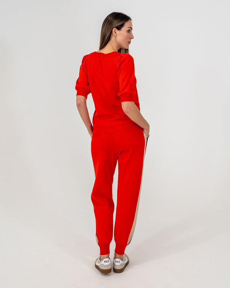 Evita Short Sleeve Knit | Poppy