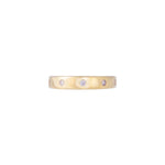 White Cheetah Stacking Ring | Gold