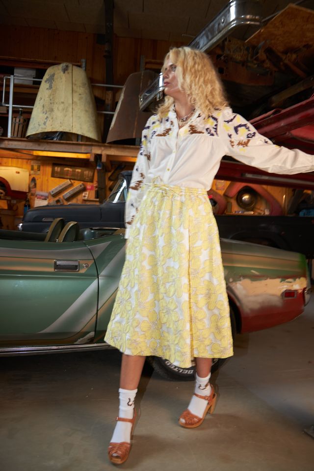 Bristol Midi Skirt | Yellow