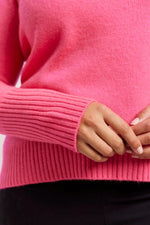 Fifi Polo Sweater | Electric Pink